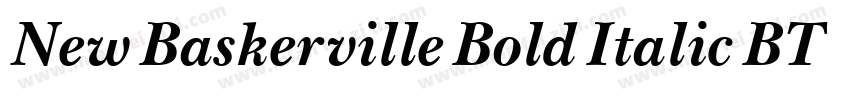 New Baskerville Bold Italic BT字体转换